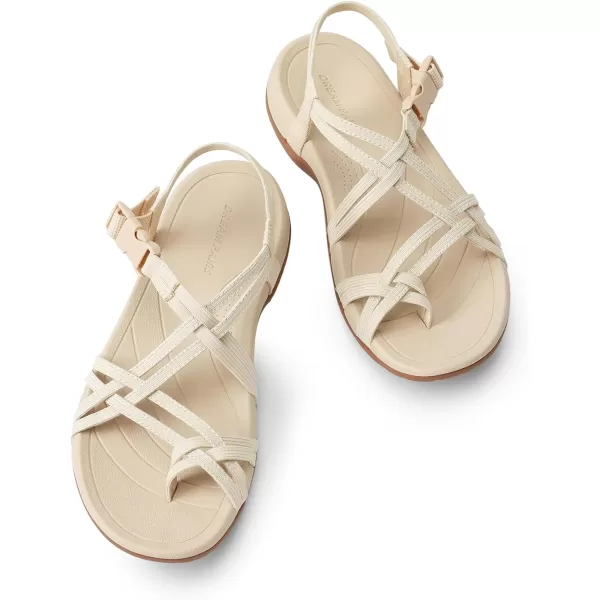 imageDREAM PAIRS Womens Comfort Walking Sport Athletic Sandals With Arch Support Elastic Strap Casual Hiking Outdoor Beach Summer ShoesNude