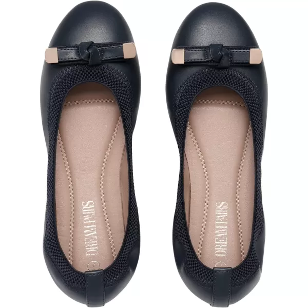 imageDREAM PAIRS Womens Comfortable Ballet Dress Cute Foldable Work Flats ShoesNavypu