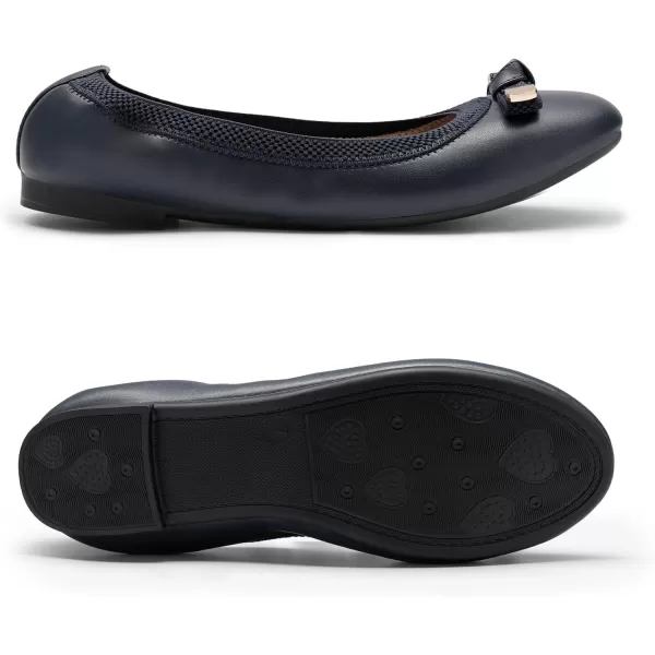 imageDREAM PAIRS Womens Comfortable Ballet Dress Cute Foldable Work Flats ShoesNavypu