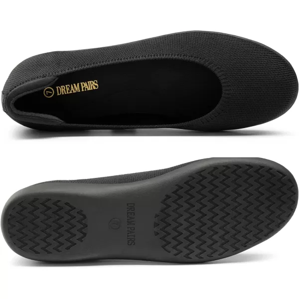 imageDREAM PAIRS Womens Comfortable Ballet Dressy Work Flats Round Toe Slip on Office ShoesBlackknit