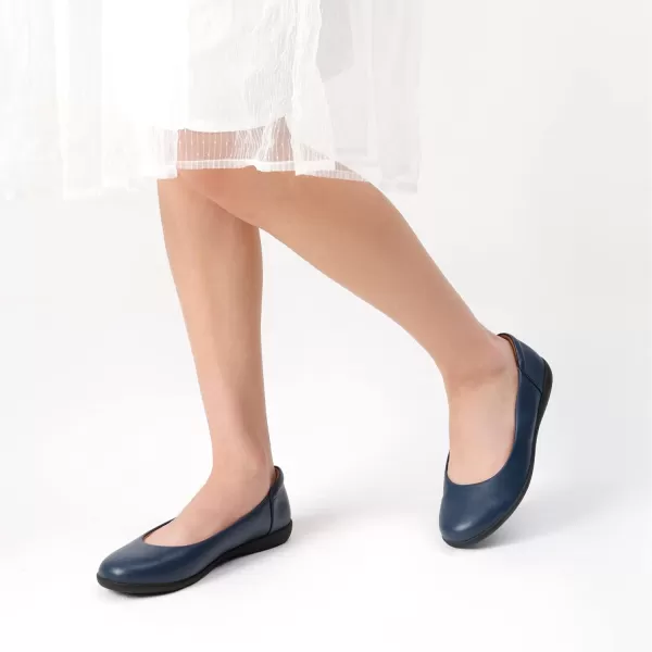 imageDREAM PAIRS Womens Comfortable Ballet Dressy Work Flats Round Toe Slip on Office ShoesNavy