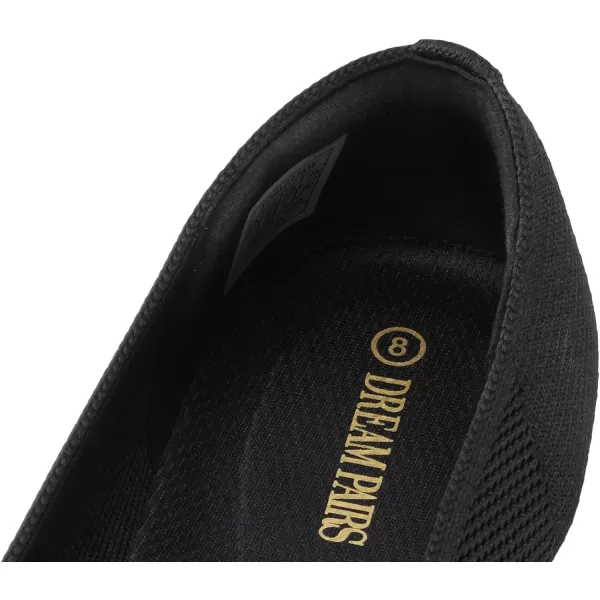 imageDREAM PAIRS Womens Comfortable Dressy Flats Pointed Toe Knit Loafers Business Work ShoesBlack