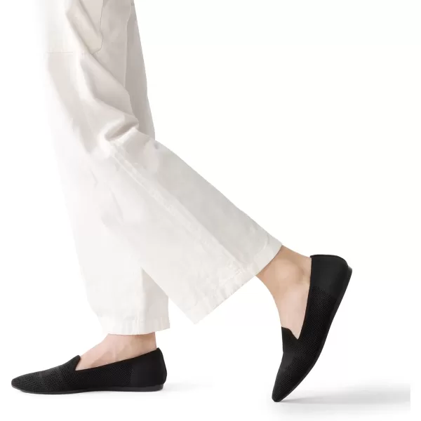 imageDREAM PAIRS Womens Comfortable Dressy Flats Pointed Toe Knit Loafers Business Work ShoesBlack