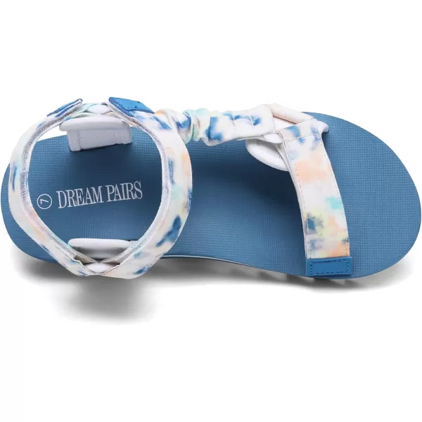 imageDREAM PAIRS Womens Comfortable Hiking Sandals Sport Walking Summer Beach Outdoor Light Weight Water SandalsBlueWhite