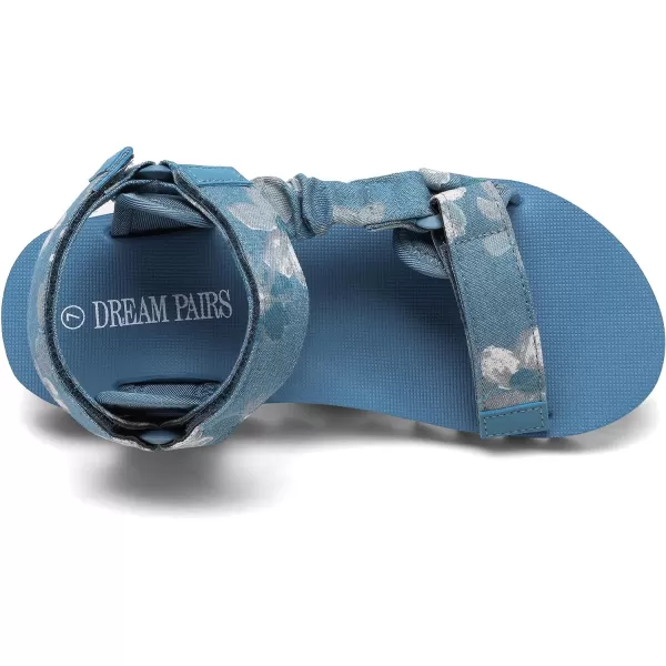 imageDREAM PAIRS Womens Comfortable Hiking Sandals Sport Walking Summer Beach Outdoor Light Weight Water SandalsLight BlueDenim