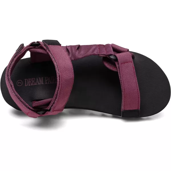 imageDREAM PAIRS Womens Comfortable Hiking Sandals Sport Walking Summer Beach Outdoor Light Weight Water SandalsPurple
