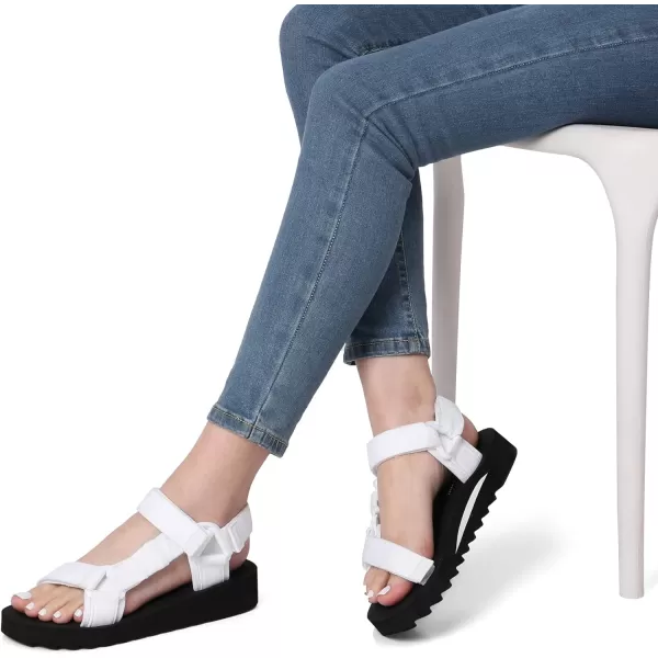 imageDREAM PAIRS Womens Comfortable Hiking Sandals Sport Walking Summer Beach Outdoor Light Weight Water SandalsWhite