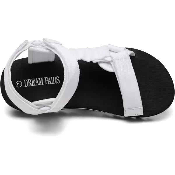imageDREAM PAIRS Womens Comfortable Hiking Sandals Sport Walking Summer Beach Outdoor Light Weight Water SandalsWhite