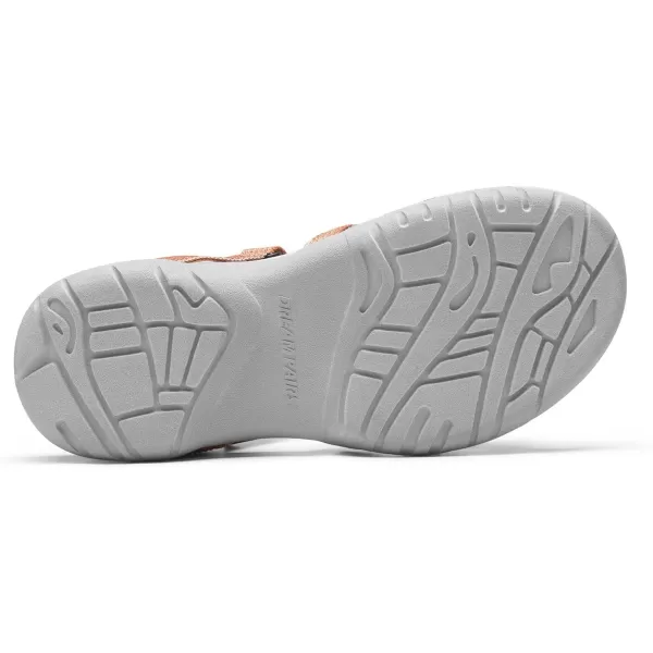 imageDREAM PAIRS Womens Comfortable Hiking Walking Sandal with Adjustable Hook and Loop Strap Sports TravelSummer Beach Outdoor Light Weight Water ShoesOrange