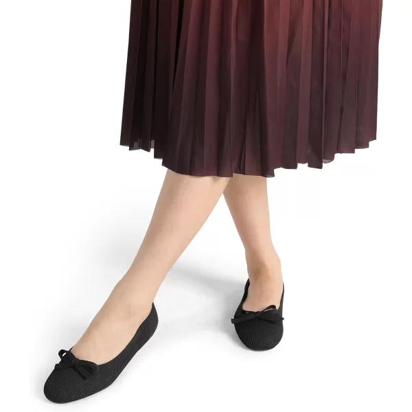 imageDREAM PAIRS Womens Comofortable Dressy Ballet Flats Casual Round Toe Knit Office Work ShoesBlack