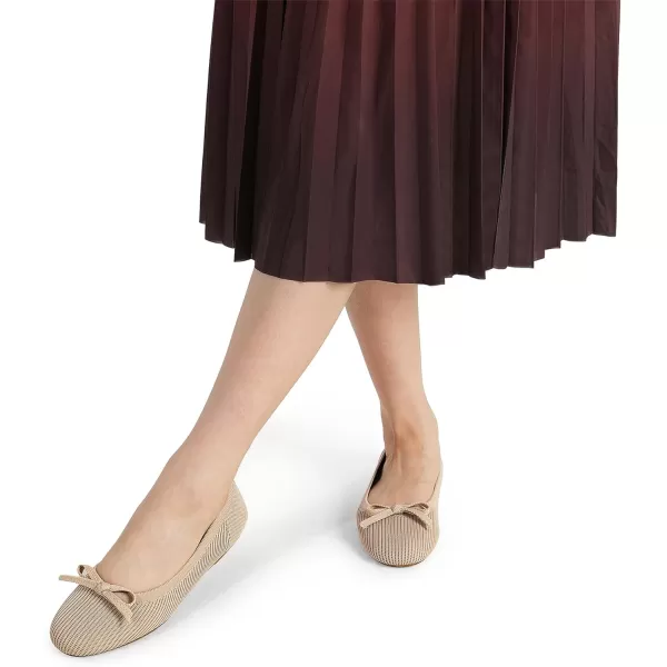 imageDREAM PAIRS Womens Comofortable Dressy Ballet Flats Casual Round Toe Knit Office Work ShoesNude