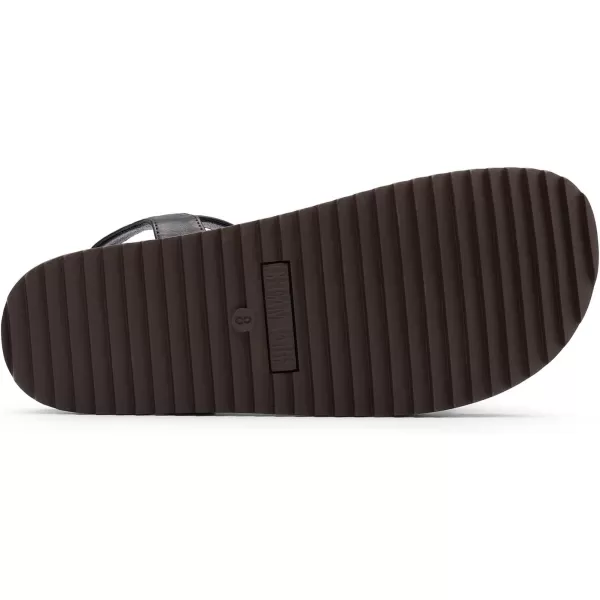 imageDREAM PAIRS Womens Cute Open Toe One Band Arch Support Comfort Flat Sandals for SummerBlack