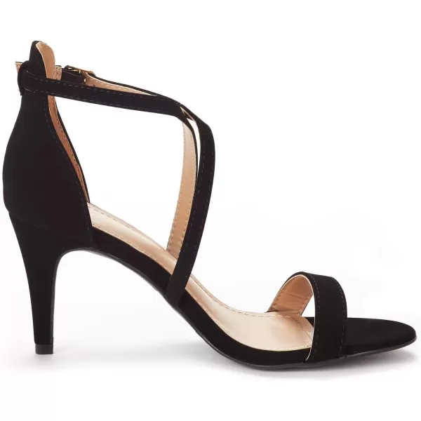 imageDREAM PAIRS Womens DOLCE Fashion Stilettos Open Toe Pump Heel SandalsBlack Nubuck