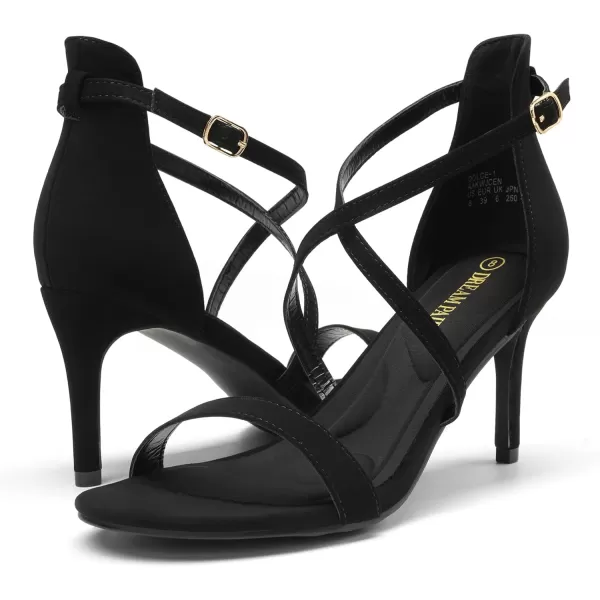 imageDREAM PAIRS Womens DOLCE Fashion Stilettos Open Toe Pump Heel SandalsBlacknubuck1