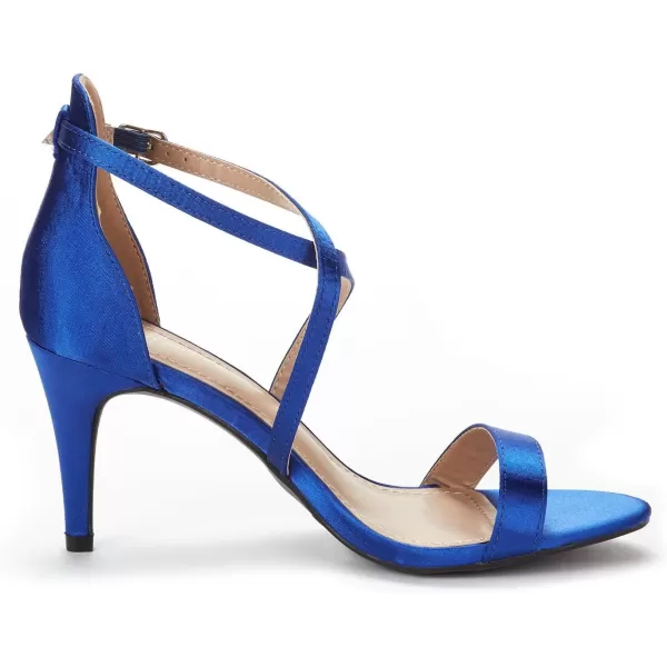 imageDREAM PAIRS Womens DOLCE Fashion Stilettos Open Toe Pump Heel SandalsRoyal Blue Satin