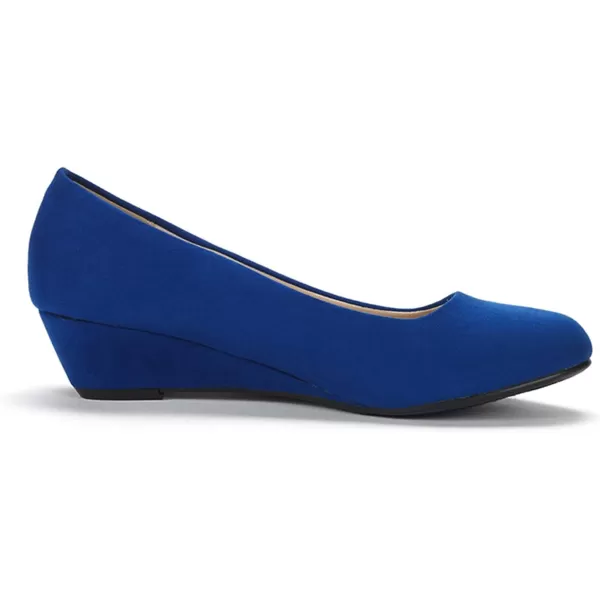 imageDREAM PAIRS Womens Debbie Mid Wedge Heel Pump ShoesRoyal Blue