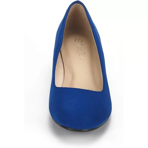 imageDREAM PAIRS Womens Debbie Mid Wedge Heel Pump ShoesRoyal Blue