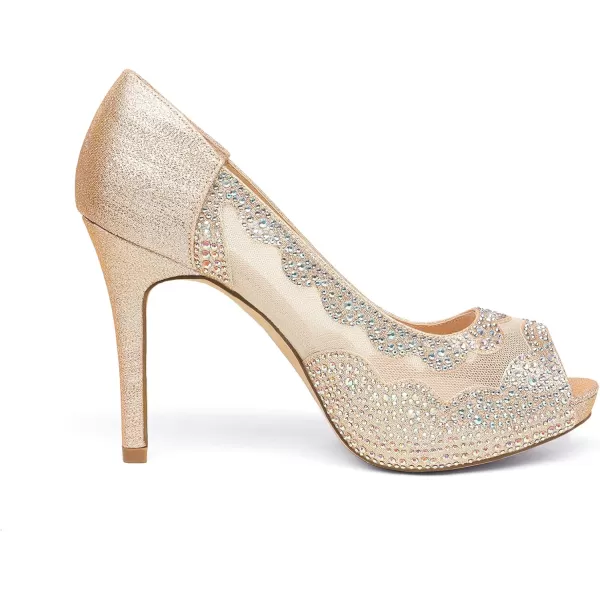 imageDREAM PAIRS Womens Divine01 High Heels Dress Pump ShoesGold