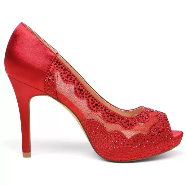imageDREAM PAIRS Womens Divine01 High Heels Dress Pump ShoesRed