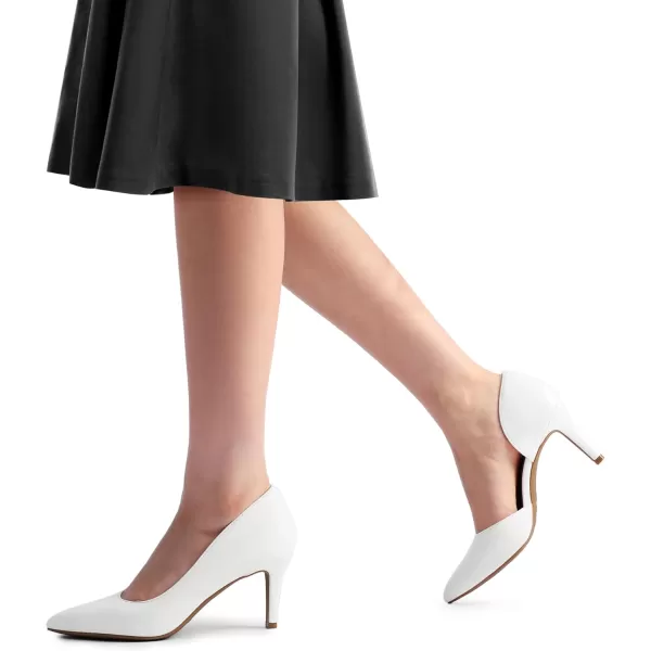 imageDREAM PAIRS Womens Dress High Heels Pumps Closed Pointed Toe Stiletto DOrsay Shoes for Wedding PartyWhitepu