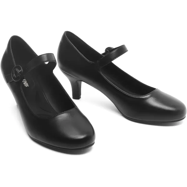 imageDREAM PAIRS Womens Dress Mary Jane Shoes Low Kitten Heels Closed Round Toe Comfortable Pumps Shoes for Wedding Dancing OfficeBlack