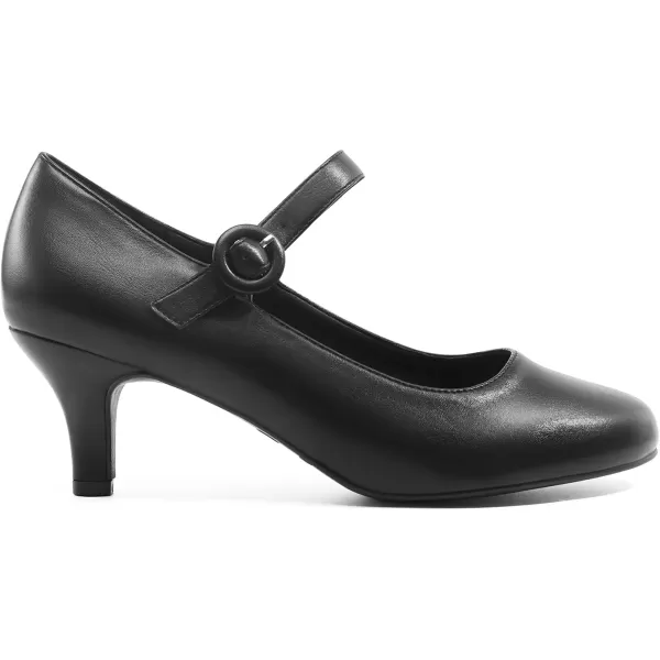 imageDREAM PAIRS Womens Dress Mary Jane Shoes Low Kitten Heels Closed Round Toe Comfortable Pumps Shoes for Wedding Dancing OfficeBlack