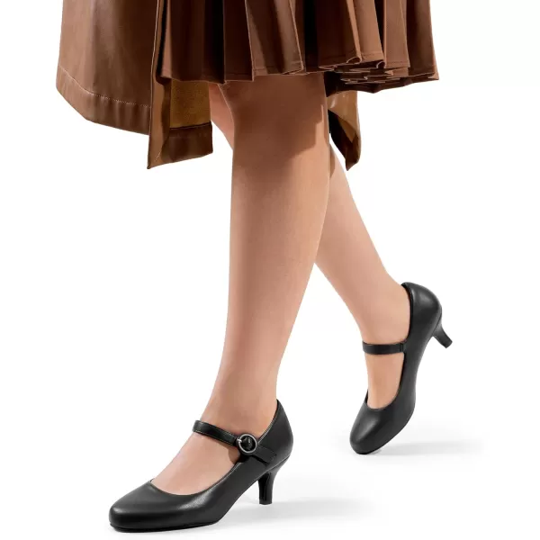 imageDREAM PAIRS Womens Dress Mary Jane Shoes Low Kitten Heels Closed Round Toe Comfortable Pumps Shoes for Wedding Dancing OfficeBlack