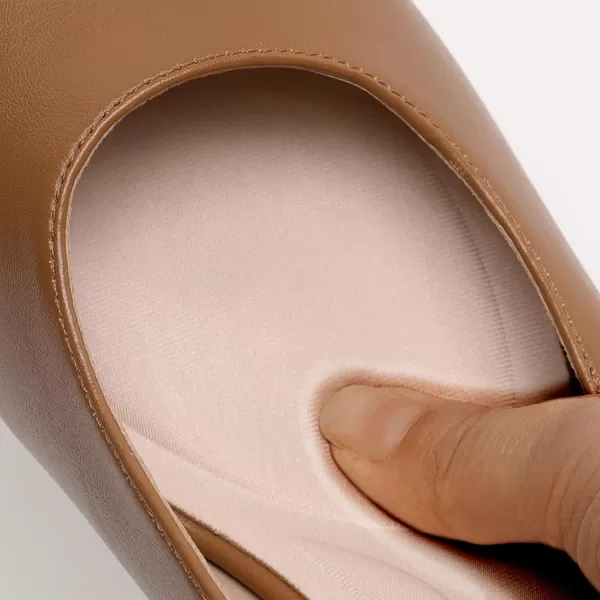 imageDREAM PAIRS Womens Dress Mary Jane Shoes Low Kitten Heels Closed Round Toe Comfortable Pumps Shoes for Wedding Dancing OfficeTan