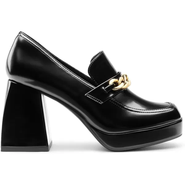 imageDREAM PAIRS Womens Dressy Chunky Loafers with Low Block Heels Comfort Platform Business Casual Pumps for Office and WorkBlack