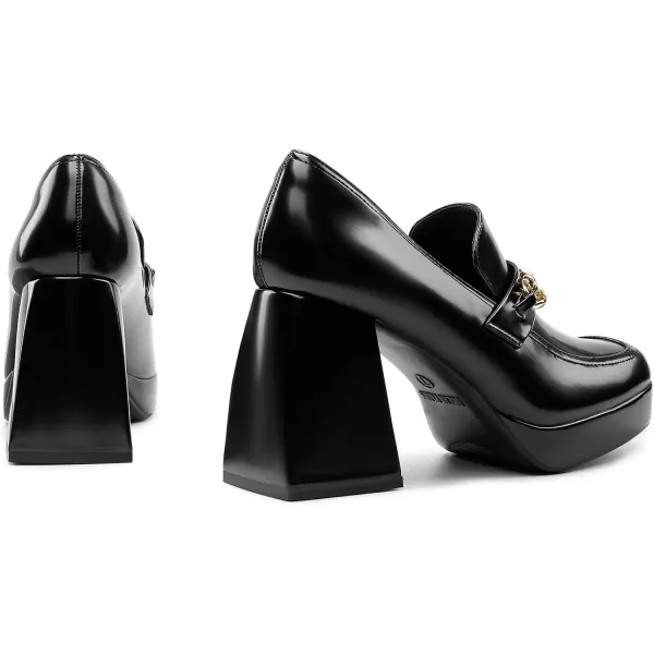 imageDREAM PAIRS Womens Dressy Chunky Loafers with Low Block Heels Comfort Platform Business Casual Pumps for Office and WorkBlack