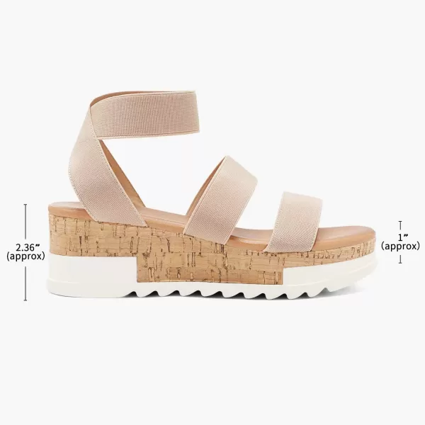 imageDREAM PAIRS Womens Elastic Ankle Strap Summer Flat SandalsNude1