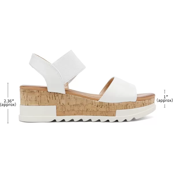 imageDREAM PAIRS Womens Elastic Ankle Strap Summer Flat SandalsWhite2
