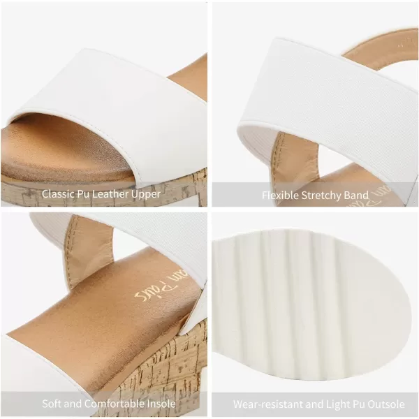 imageDREAM PAIRS Womens Elastic Ankle Strap Summer Flat SandalsWhite2