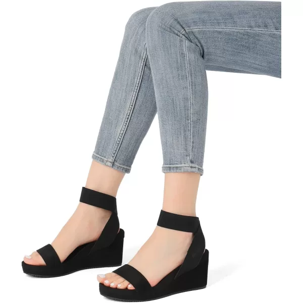 imageDREAM PAIRS Womens Elastica Ankle Strap Open Toe Platform Wedge SandalsBlack5