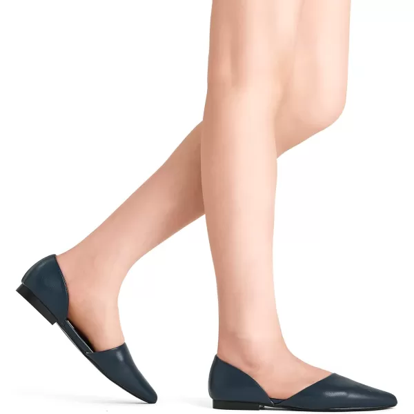 imageDREAM PAIRS Womens Elegant Dressy Flats Shoes Pointed Toe Casual Comfort Slip on Walking Flats for WomenNavy