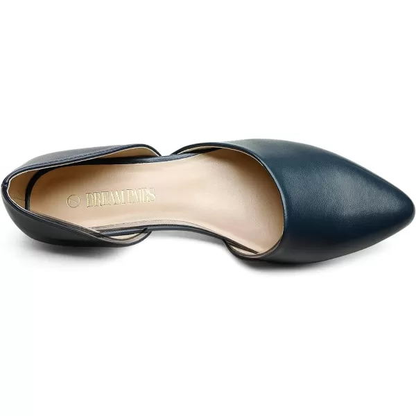 imageDREAM PAIRS Womens Elegant Dressy Flats Shoes Pointed Toe Casual Comfort Slip on Walking Flats for WomenNavy
