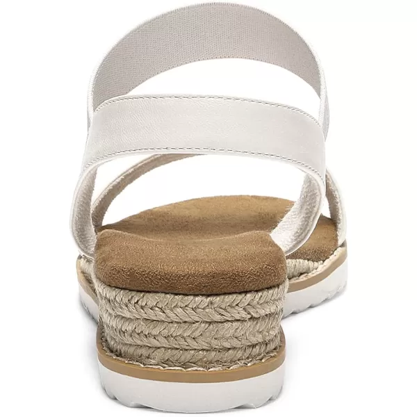 imageDREAM PAIRS Womens Espadrilles Ankle Stretch Elastic Strap Open Toe Wedges Flats SandalsWhite