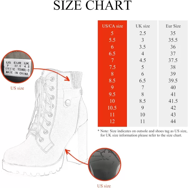 imageDREAM PAIRS Womens Fashion Ankle Boots  Chunky High Heel BootiesScandlBrown