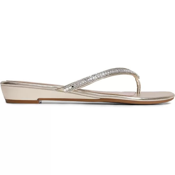 imageDREAM PAIRS Womens Fashion Rhinestones Design Slides SandalsGold03