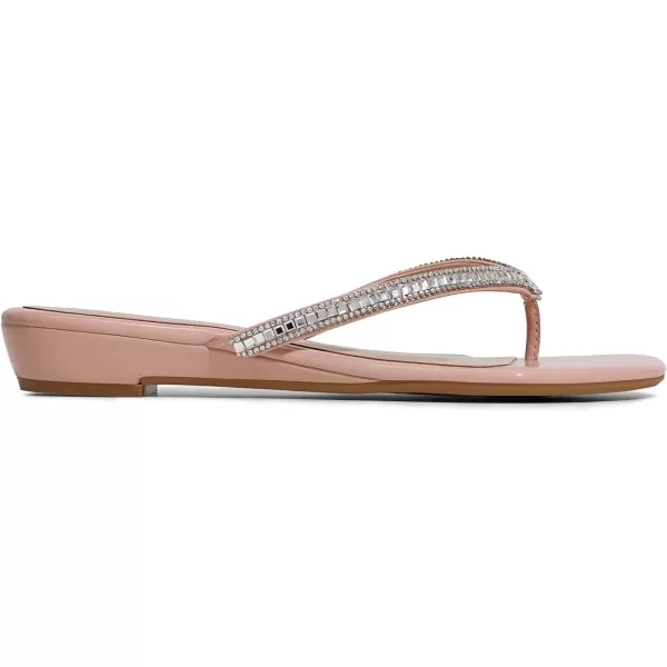 imageDREAM PAIRS Womens Fashion Rhinestones Design Slides SandalsNude03