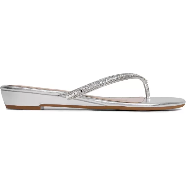 imageDREAM PAIRS Womens Fashion Rhinestones Design Slides SandalsSilver03