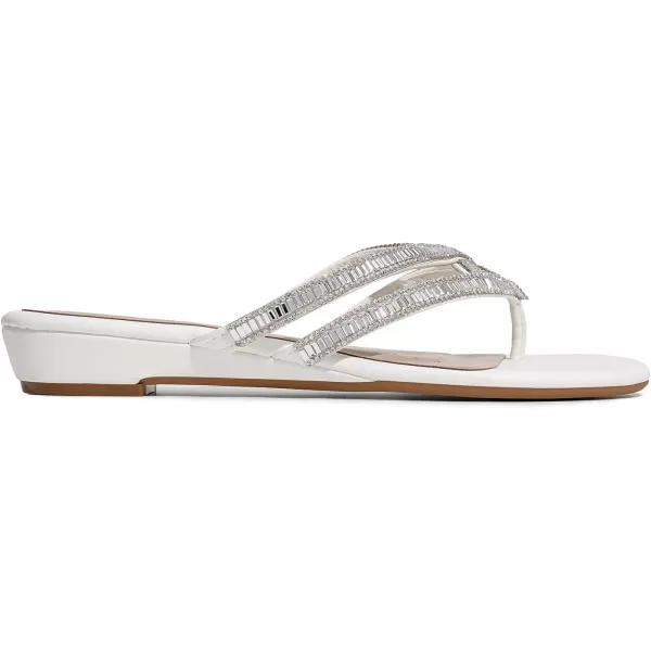 imageDREAM PAIRS Womens Fashion Rhinestones Design Slides SandalsWhite01
