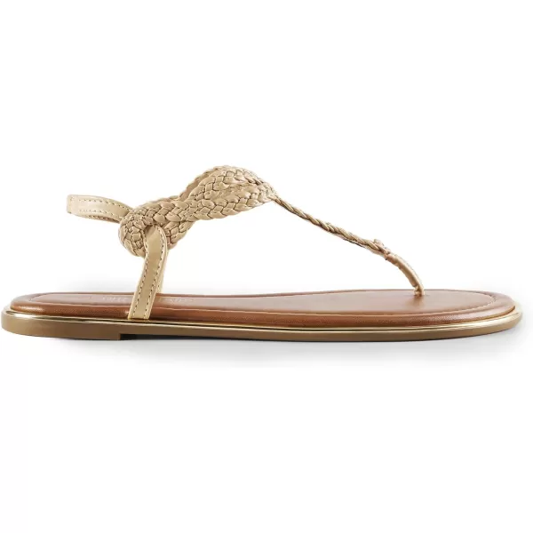 imageDREAM PAIRS Womens Fashion Sandals Dressy Summer Bohemian TStrap Comfortable Summer Flats SandalsNude
