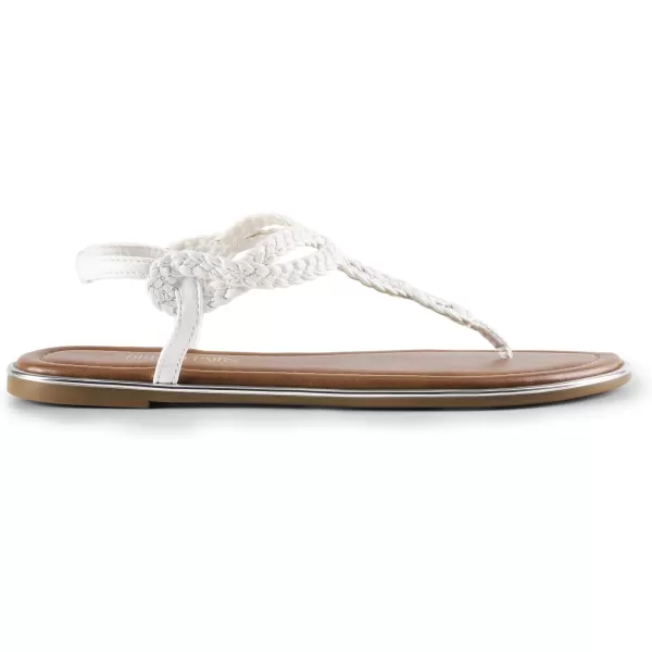 imageDREAM PAIRS Womens Fashion Sandals Dressy Summer Bohemian TStrap Comfortable Summer Flats SandalsWhite