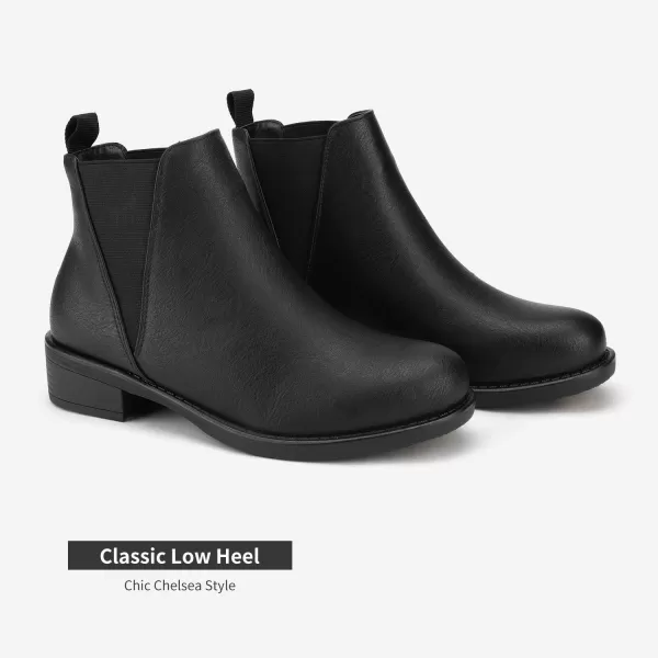 imageDREAM PAIRS Womens Fashion Winter Ankle BootsBlackPu