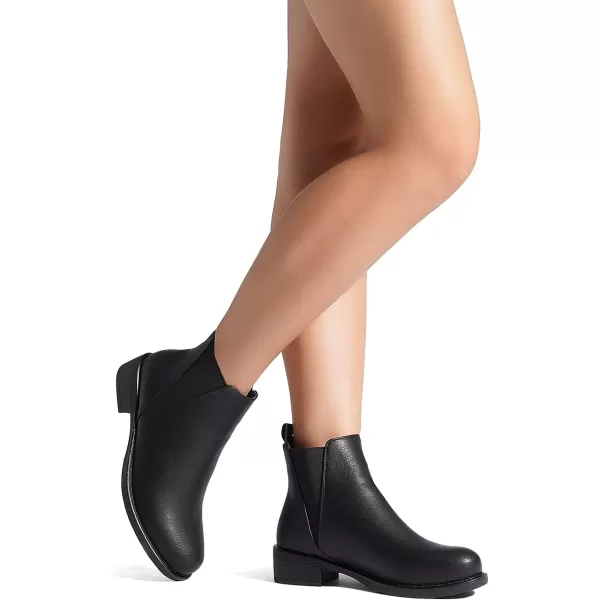 imageDREAM PAIRS Womens Fashion Winter Ankle BootsBlackPu