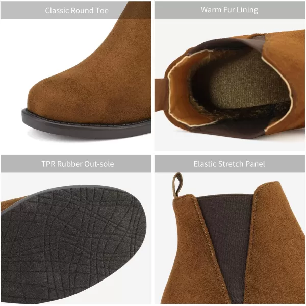 imageDREAM PAIRS Womens Fashion Winter Ankle BootsCamel