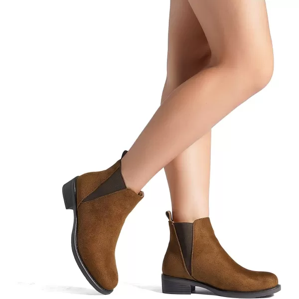 imageDREAM PAIRS Womens Fashion Winter Ankle BootsCamel