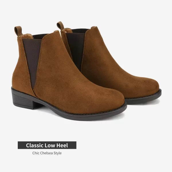 imageDREAM PAIRS Womens Fashion Winter Ankle BootsCamel