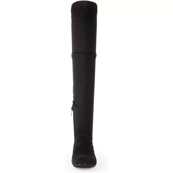 imageDREAM PAIRS Womens Faux Suede Over The Knee Thigh High Flat BootsBlackp